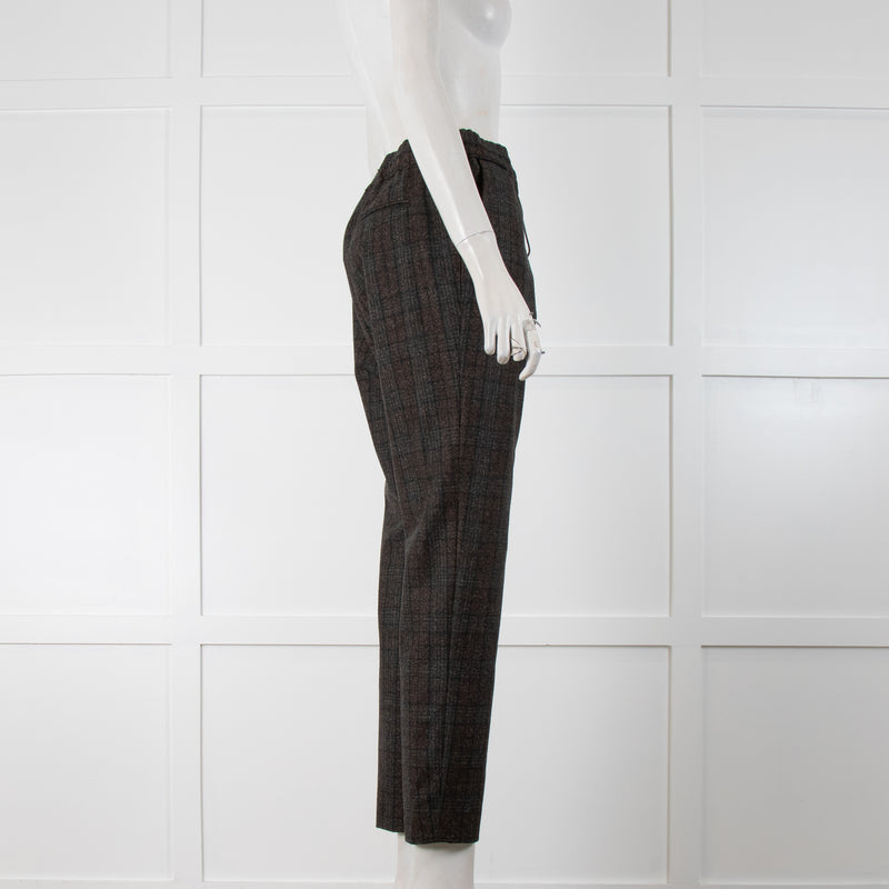 Fabiana Filippi Grey Check Wool Trousers