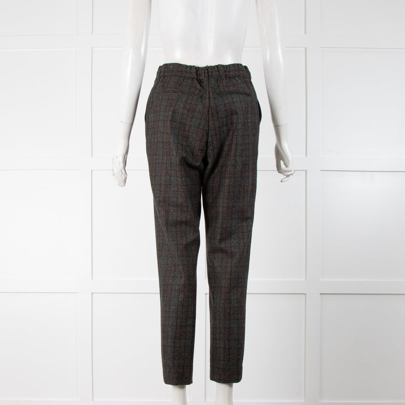 Fabiana Filippi Grey Check Wool Trousers