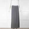 Weekend Maxmara Grey Pleated Wool Blend Maxi Skirt