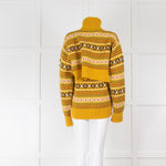 Joseph Yellow Fairisle Polo Neck