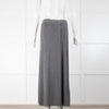 Weekend Maxmara Grey Pleated Wool Blend Maxi Skirt