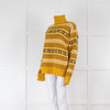 Joseph Yellow Fairisle Polo Neck