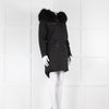 South West Ten Black Fur Removable Lined Hooded Parka