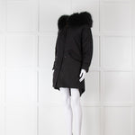 South West Ten Black Fur Removable Lined Hooded Parka