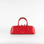 Valentino Garavani Red Leather Rockstud Duffle Bag