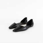 Toteme Black The Asymmetric Leather Ballet Flat