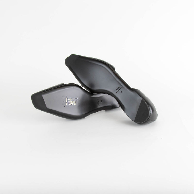 Toteme Black The Asymmetric Leather Ballet Flat