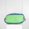 Rotate Sunday Green Stripe Raffia Bag