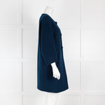 Riani Dark Blue Collarless Coat