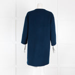 Riani Dark Blue Collarless Coat