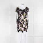 Dolce & Gabbana Black Blossom Print Mini Dress