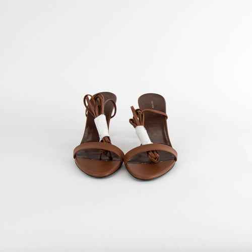 THE ROW Maud 80mm Nappa Ankle Strap High Heel Sandal