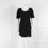 Dolce & Gabbana Black Ruched Shift Dress