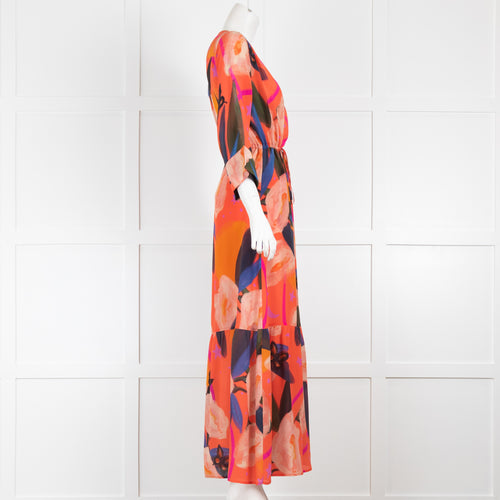 Pyrus Orange Patterned Maxi Dress