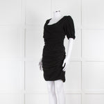 Dolce & Gabbana Black Ruched Shift Dress