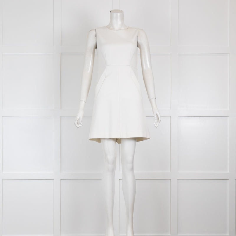 Diane Von Furstenberg White Sleeveless Shift Dress