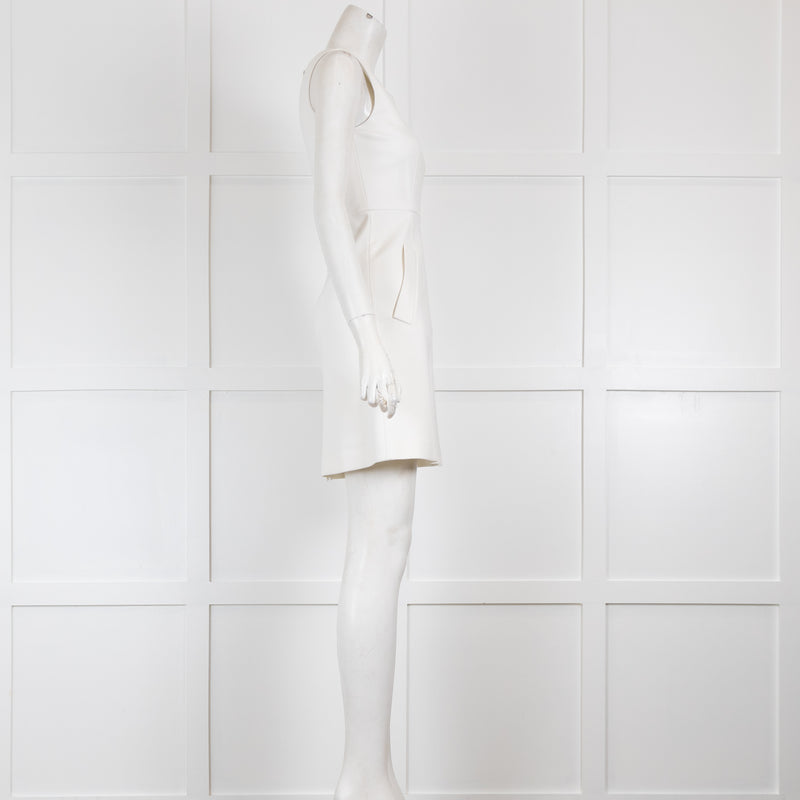 Diane Von Furstenberg White Sleeveless Shift Dress