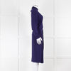 Valentino Cobalt Long Sleeve Dress with Waist Detail