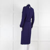 Valentino Cobalt Long Sleeve Dress with Waist Detail