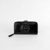 Anya Hindmarch Black Patent Leather Smiley Wallet