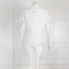 Loro Piana White Short Sleeved Blouse with Pleating Details