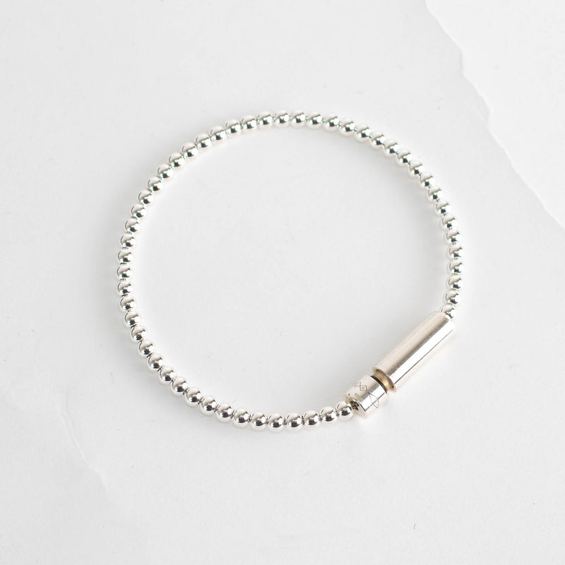 La Gramme Silver 11G Beads Polished Bracelet