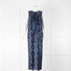 By Malene Birger Navy Sequinned Sleeveless Maxi Dress