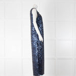 By Malene Birger Navy Sequinned Sleeveless Maxi Dress