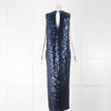 By Malene Birger Navy Sequinned Sleeveless Maxi Dress