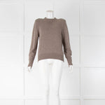 Ba&Sh Brown Laced Cuff Wool Blend Jumper