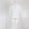 Loro Piana White Short Sleeve T Shirt with Embroidered Motif