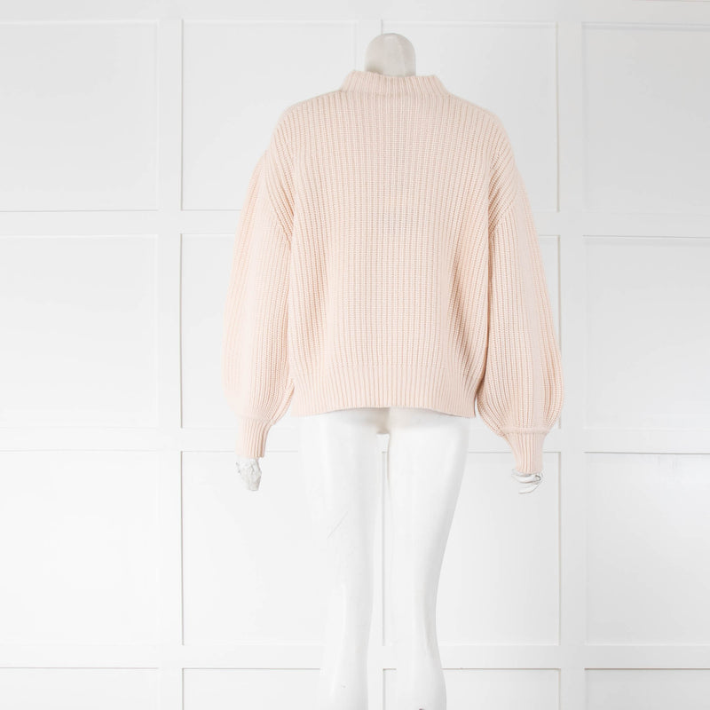 FTC Pale Pink Ribbed Cashmere Jumper