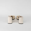 Gucci Cream Leather Horsebit Square Toe Slingbacks