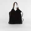 Marni Black Suede Tote Bag With Silver Studs