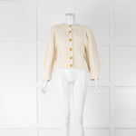 Bellerose Cream Knit Cropped Cardigan