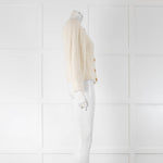 Bellerose Cream Knit Cropped Cardigan