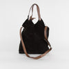 Marni Black Suede Tote Bag With Silver Studs