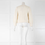 Bellerose Cream Knit Cropped Cardigan