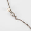 Chanel Silver White Blue Pearl CC Logo Necklace