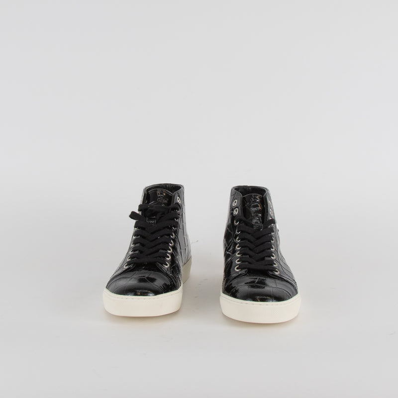 Versus Versace Patent Croc High Top Trainers