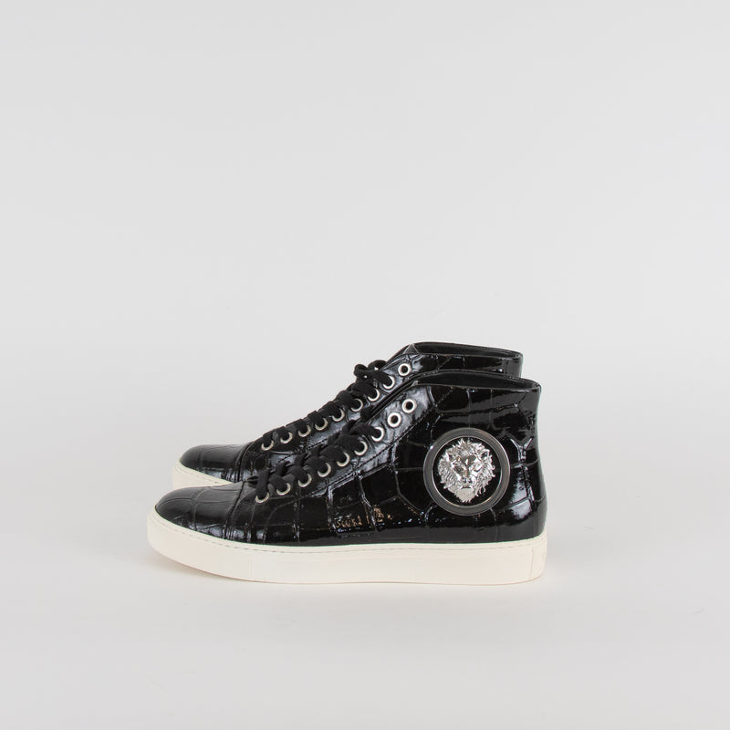 Versus Versace Patent Croc High Top Trainers