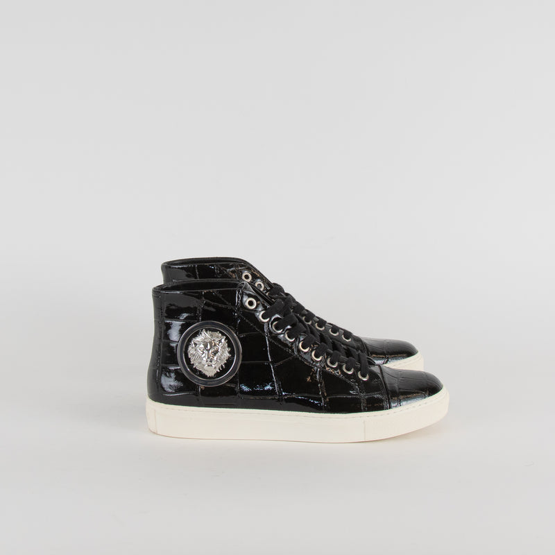 Versus Versace Patent Croc High Top Trainers