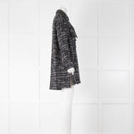 The Kooples Black Blue White Tweed Shacket