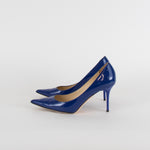 Jimmy Choo Blue Patent Heeled Pointy Shoes