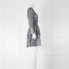 The Kooples Metallic Silver Tiered Mini Dress