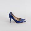 Jimmy Choo Blue Patent Heeled Pointy Shoes