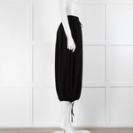 Toteme Black Gathered Jersey Trousers