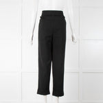 Me + Em Black Pull On Trousers Blue Side Stripe