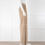 Weekend Max Mara Beige Corduroy Wide Leg Trousers