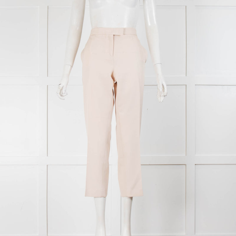 Joseph Cream Light Wool Cropped Trousers